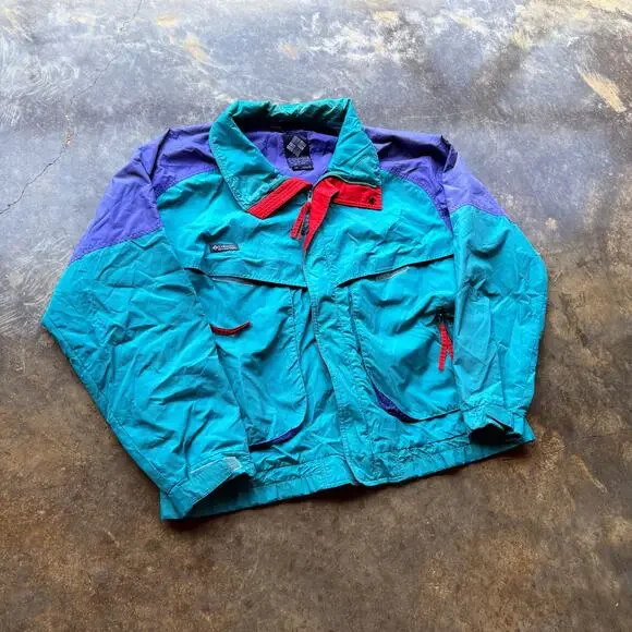 Crazy Vintage 90s Columbia Colorblock Jacket